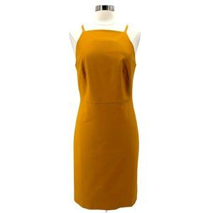 NWD Ann Taylor Sleeveless Mustard Yellow Pencil Dress Womens 10